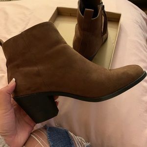 Wide Fit Suede Booties